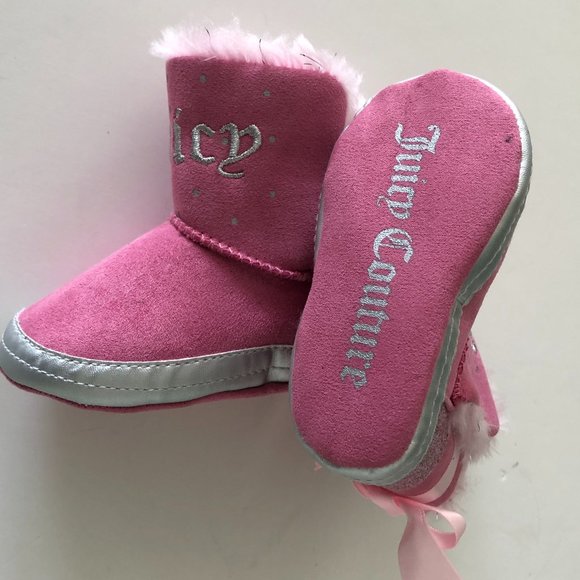 Juicy Couture Other - JUICY COUTURE Baby Slippers/Booties Size 2 Months